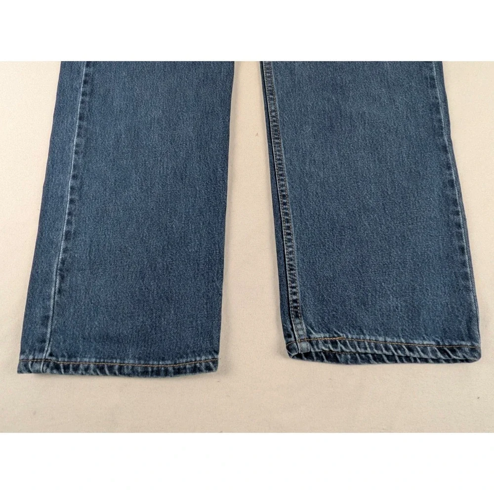 Levi's 505 Mens Reg Fit Y2K Straight Leg Jeans Blue Medium Wash W36 L30 USA Made